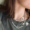 collier "grande croix brute" grosse chaine