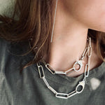 collier "grande croix brute" grosse chaine