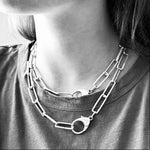 collier "grande croix brute" grosse chaine