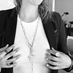collier "grande croix brute" grosse chaine