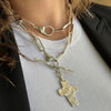 collier "grande croix brute" grosse chaine
