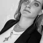 collier "grande croix brute" grosse chaine