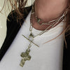 collier "grande croix brute" grosse chaine