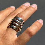 Bague originale, réalisée en argent ou en bronze massif - Isabelle Salvador Jewelry - Bijoux contemporains