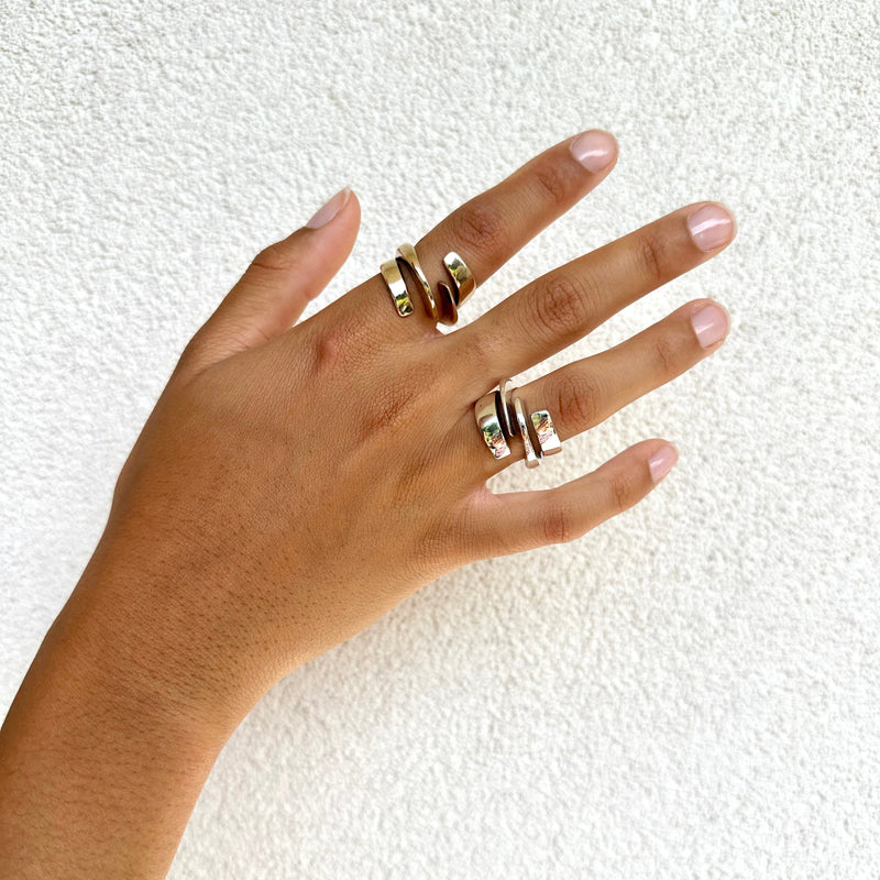 Bague originale, réalisée en argent ou  bronze massif - Isabelle Salvador Jewelry - Bijoux femmes actuelles