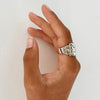 Bague anneau en argent massif (925) de la collection "Galets" Isabelle Salvador, bijou de créateur homme et femme