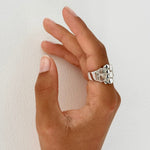 Bague anneau en argent massif (925) de la collection "Galets" Isabelle Salvador, bijou de créateur homme et femme