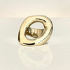 Bague ellipse ajustable en laiton massif - Isabelle Salvador Statement Jewelry