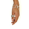 Bague multi anneaux en argent et laiton massif. Finitions brutes et organiques - Isabelle Salvador, statement jewelry