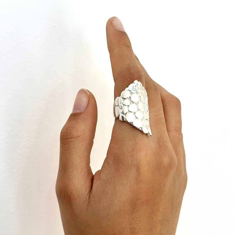 Bague pour femme en argent massif de la collection "Galets" Isabelle Salvador bijoux créateur